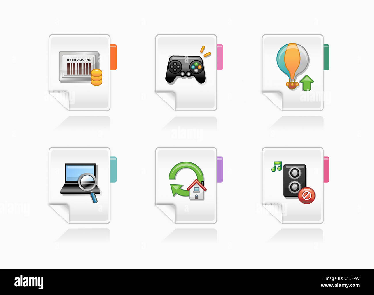 Varioust application icons Banque D'Images