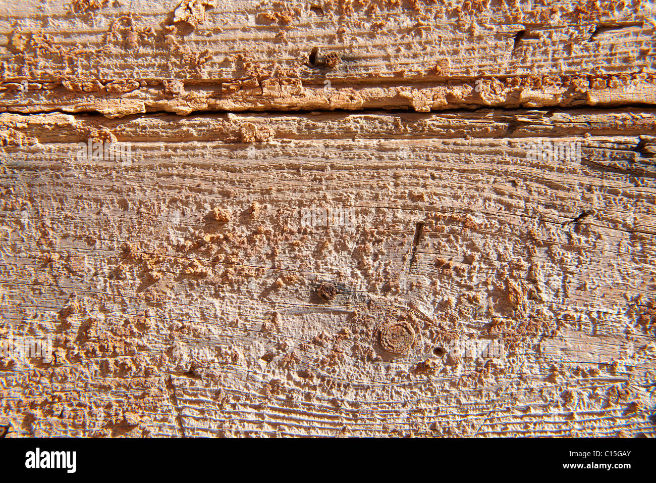 L'écaillage de la peinture orange fond close up Banque D'Images