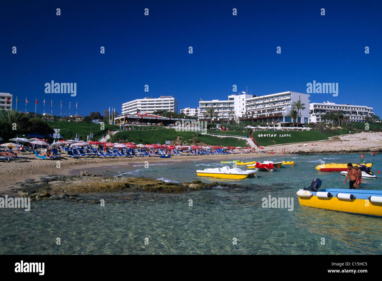 Le Grecian Sands Hotel, Agia Napa, Chypre Banque D'Images
