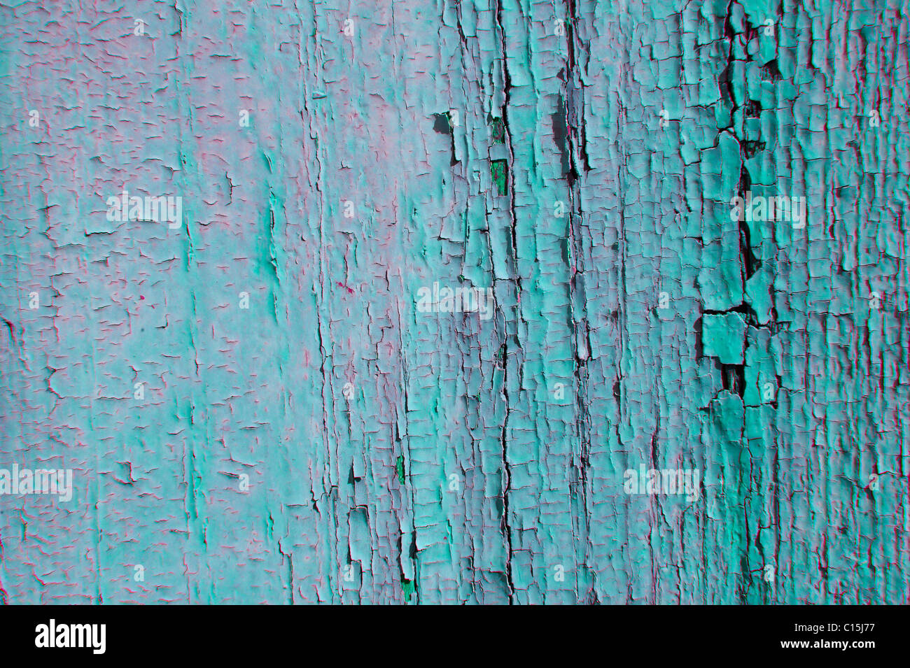 L'écaillage de la peinture bleu fond close up Banque D'Images