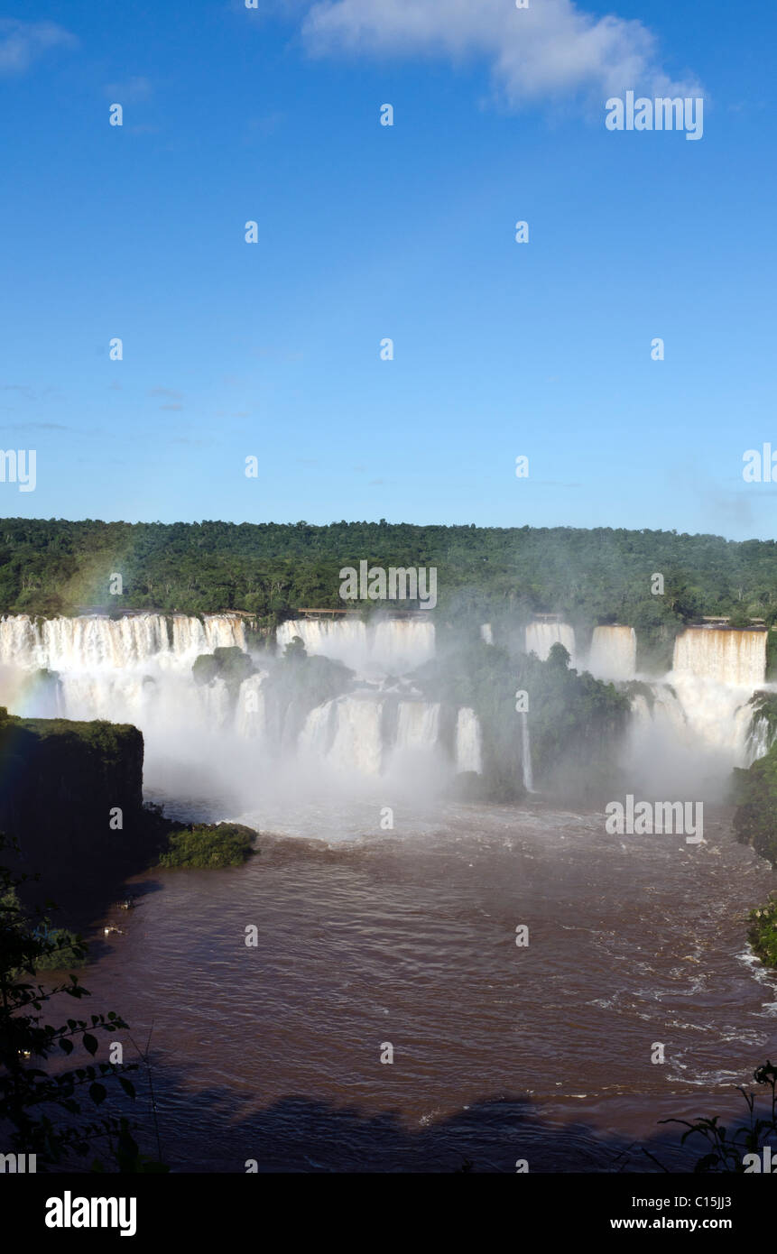 Chutes d'Iguaçu chutes d'Iguassu ou dans le parc national d'Iguaçu, Brésil, Porto Banque D'Images