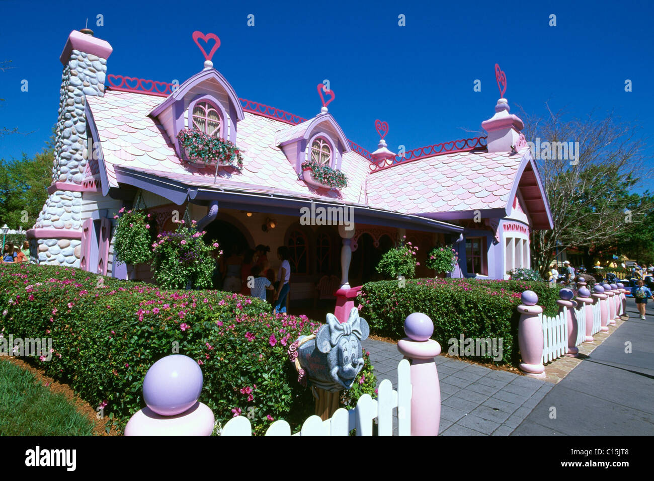 Minnie's house, Disneyworld, Disney World, Orlando, Floride, USA Banque D'Images