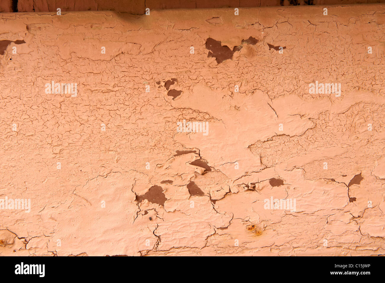 L'écaillage de la peinture orange fond close up Banque D'Images