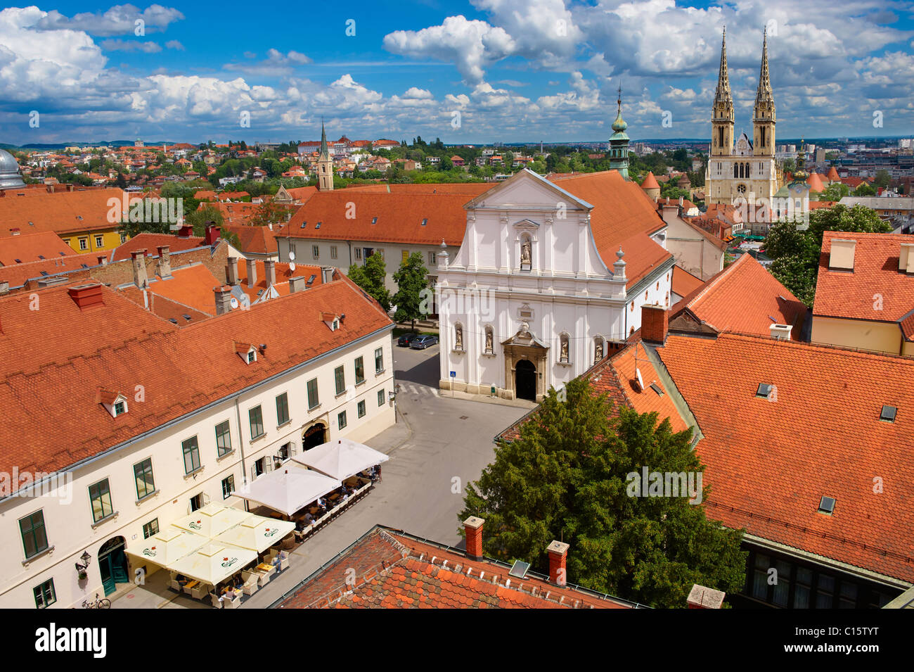 Façade baroque du jésuite Crkva sv. Église Sainte Catherine Katarine [ ] Gradec , St , Zagreb, Croatie Banque D'Images