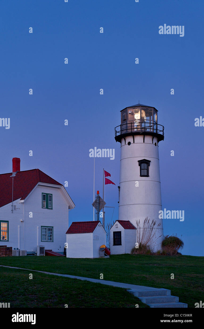 La lumière et de la garde côtière de Chatham, Chatham, cape cod, ma Banque D'Images