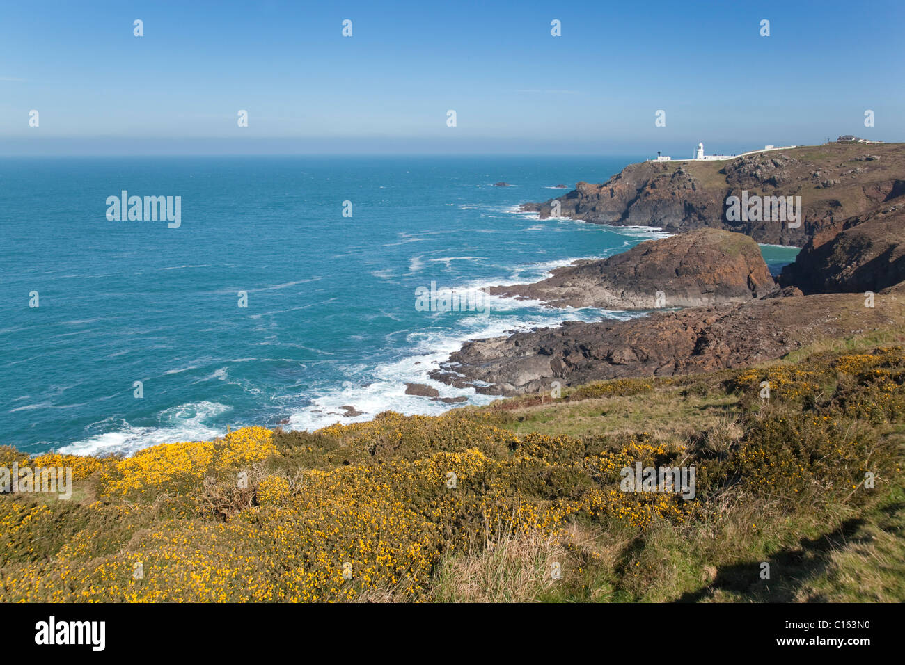 Pendeen Watch ; phare Pendeen, Cornwall Banque D'Images