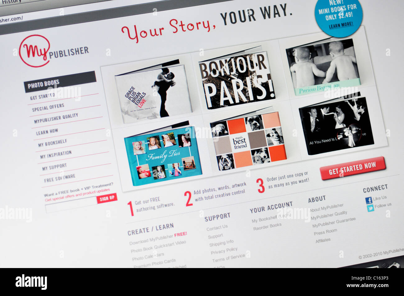 Site web MyPublisher Banque D'Images