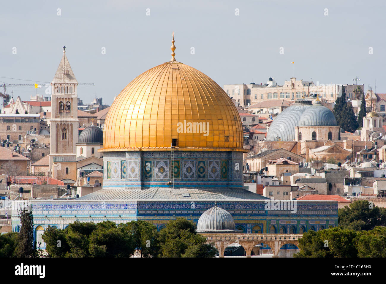 Le dôme du Rocher à Jérusalem, Israël Banque D'Images