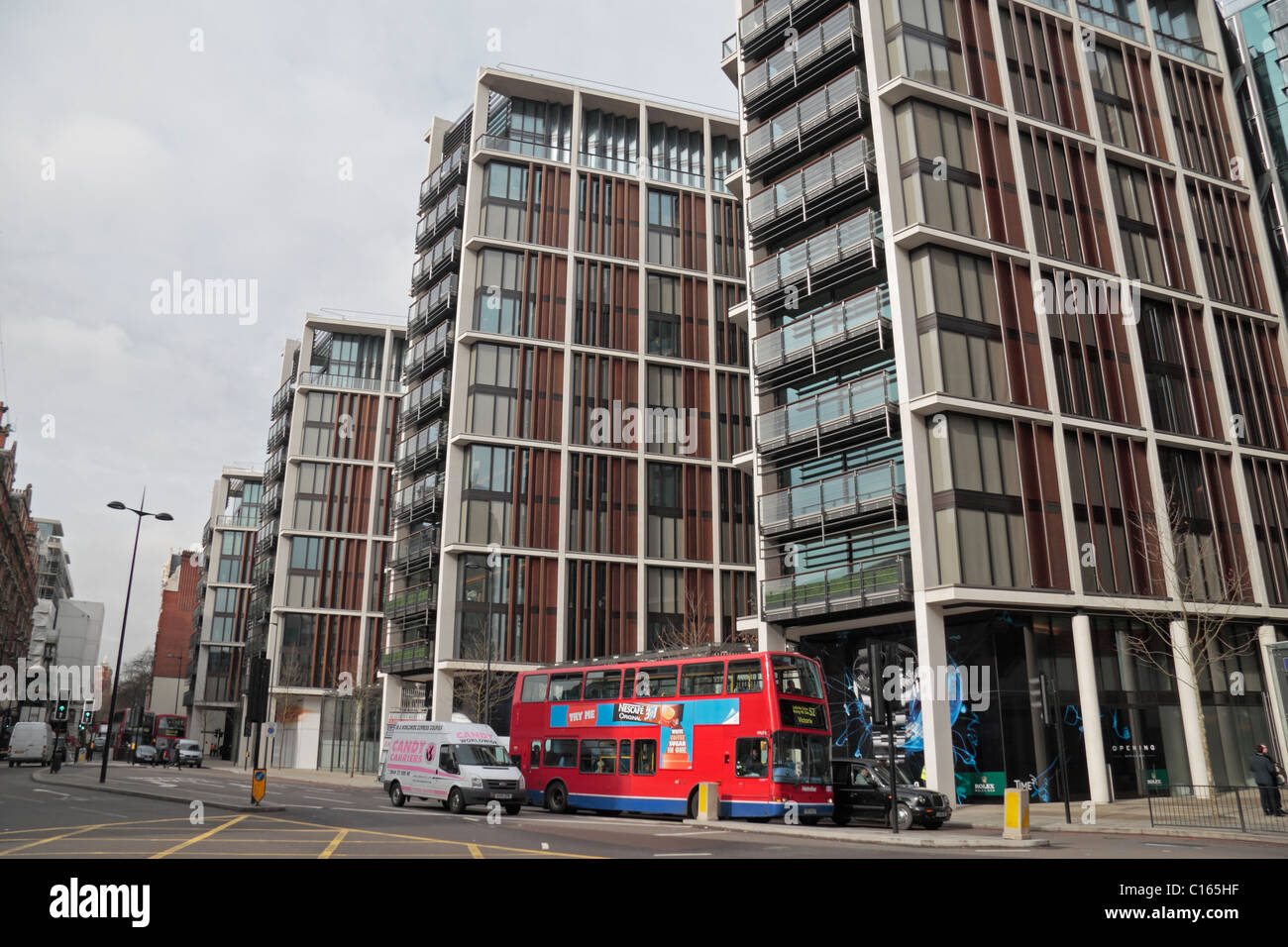 Propriétés les plus chères dans le centre de Londres, un Hyde Park, Knightsbridge, London, UK. Banque D'Images