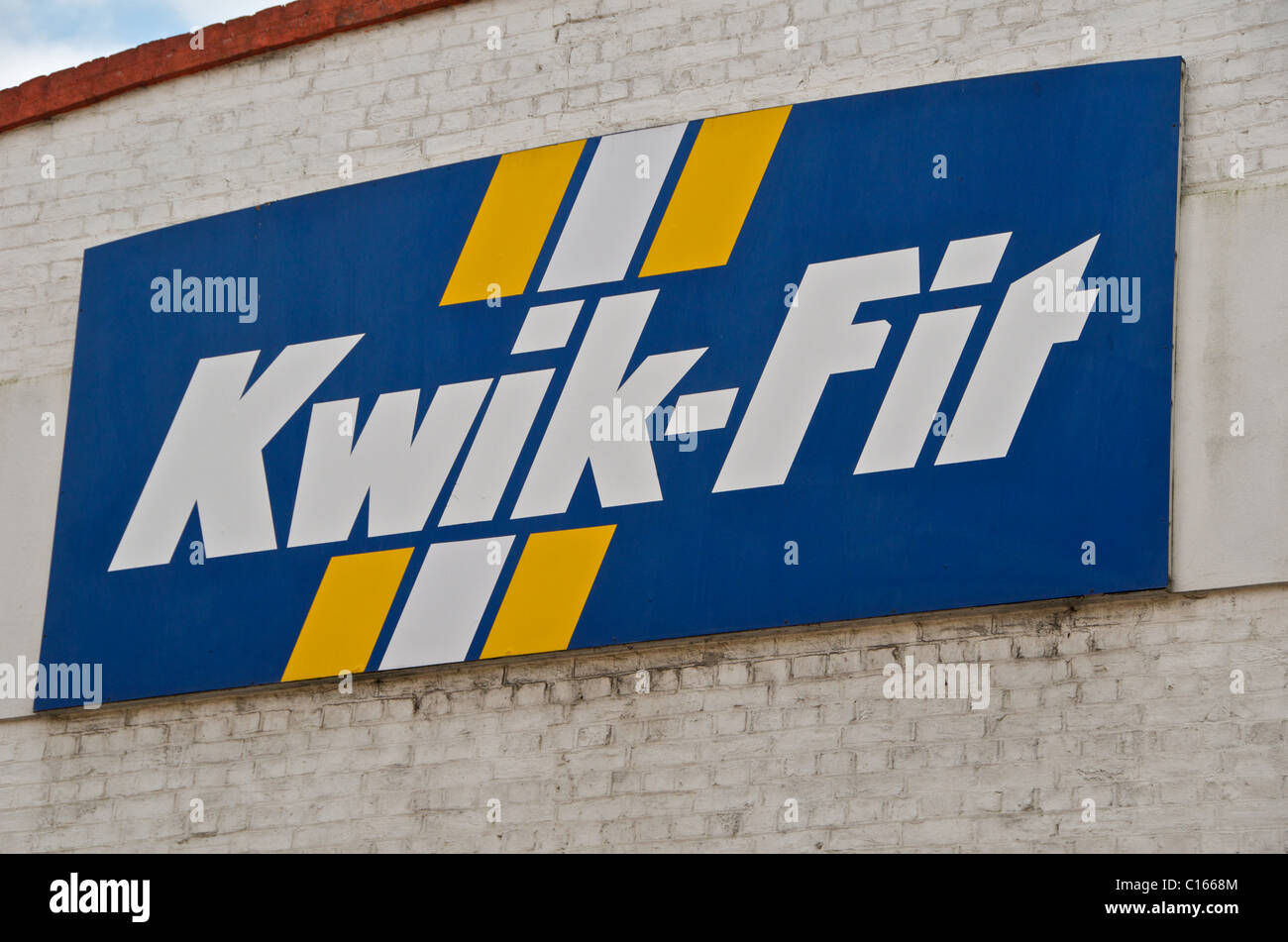 Nom du logo Kwik-Fit Banque D'Images