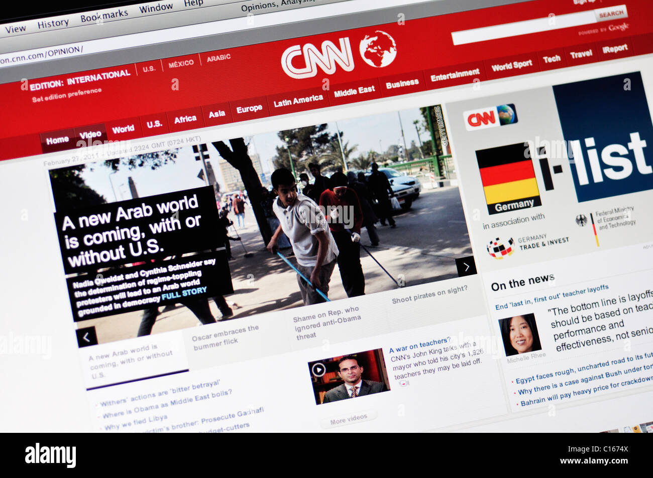 Site Web de CNN Banque D'Images