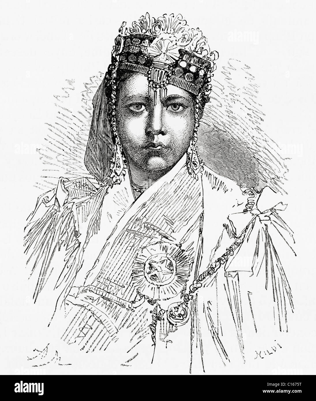 Nawwab sultan Shah Jahan Begum Sahiba, 1838-1901. La Bégum de Bhopal, en Inde. Banque D'Images
