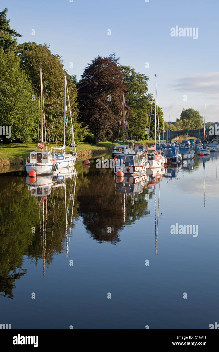 River Dart et Vire Island depuis Steamer Quay, Totnes, Devon, Angleterre, Grande-Bretagne Banque D'Images