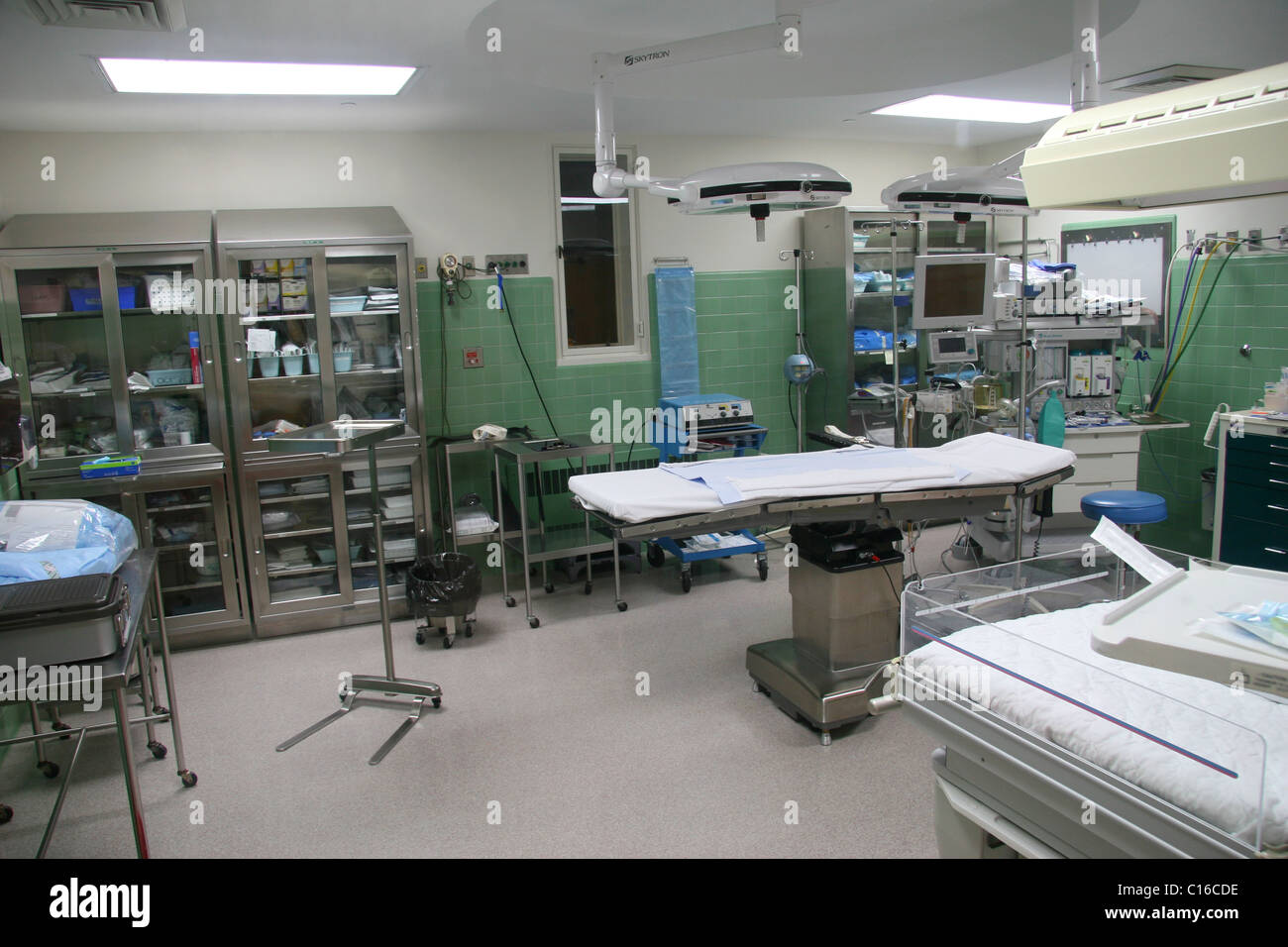 La salle d'accouchement chirurgical au Baystate Medical Center Franklin à Greenfield, MA. Banque D'Images