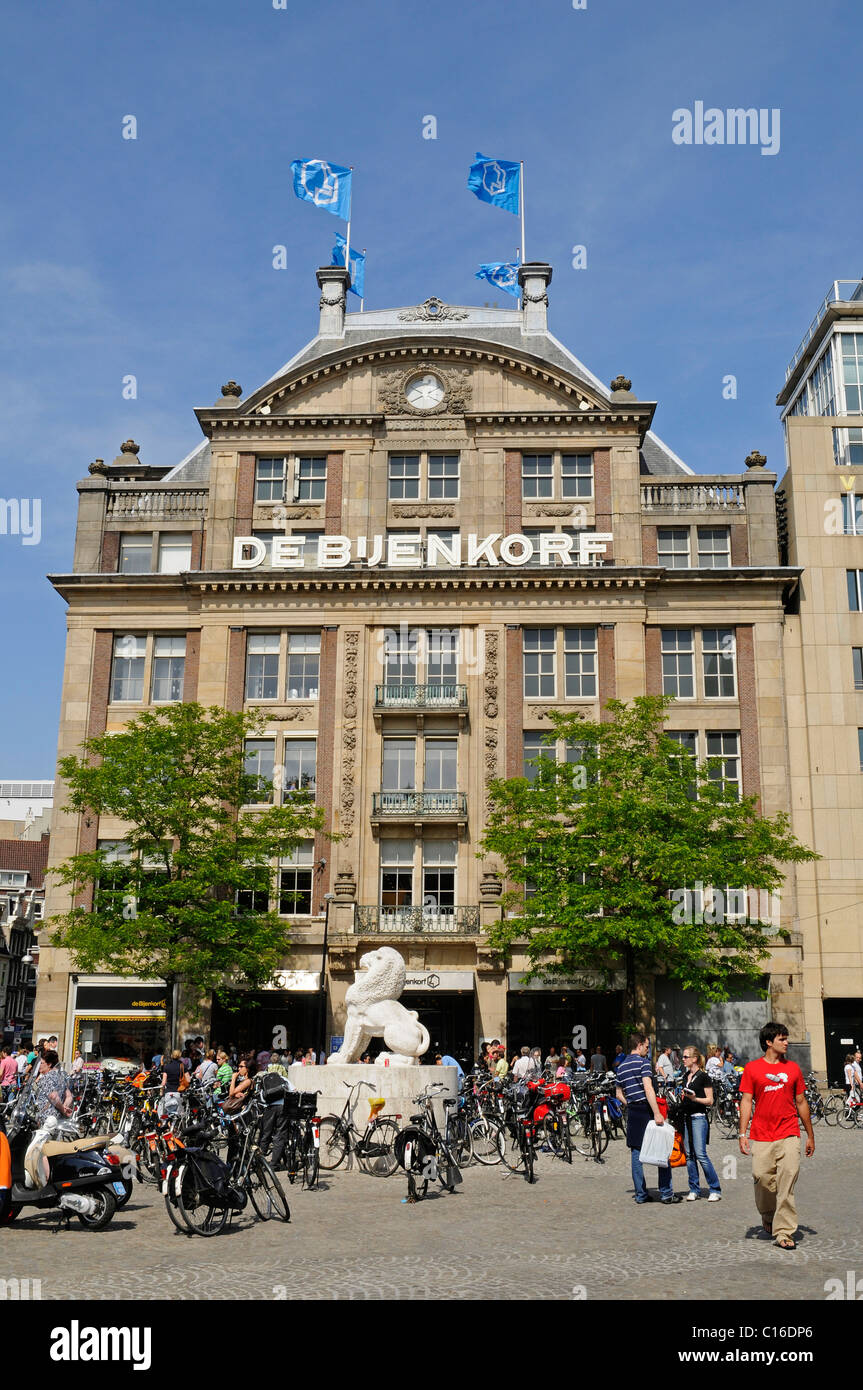 Bâtiment historique, Dam Square, Amsterdam, Hollande, Pays-Bas, Europe Banque D'Images