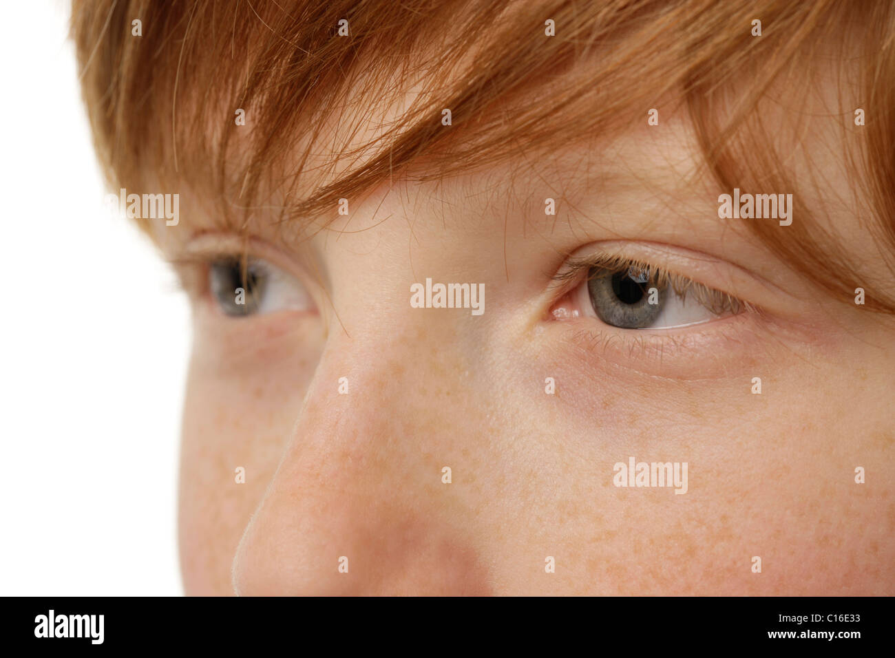 Les yeux d'un garçon de 12 ans, Close up Banque D'Images