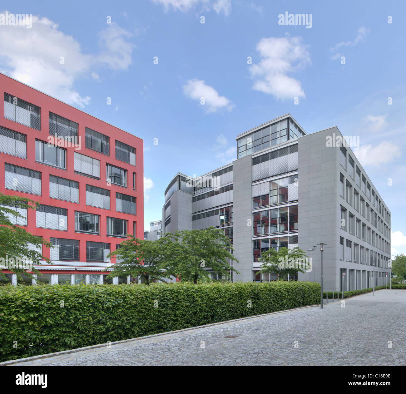 L'architecture contemporaine, Theresienhoehe, Munich, Bavaria, Germany, Europe Banque D'Images