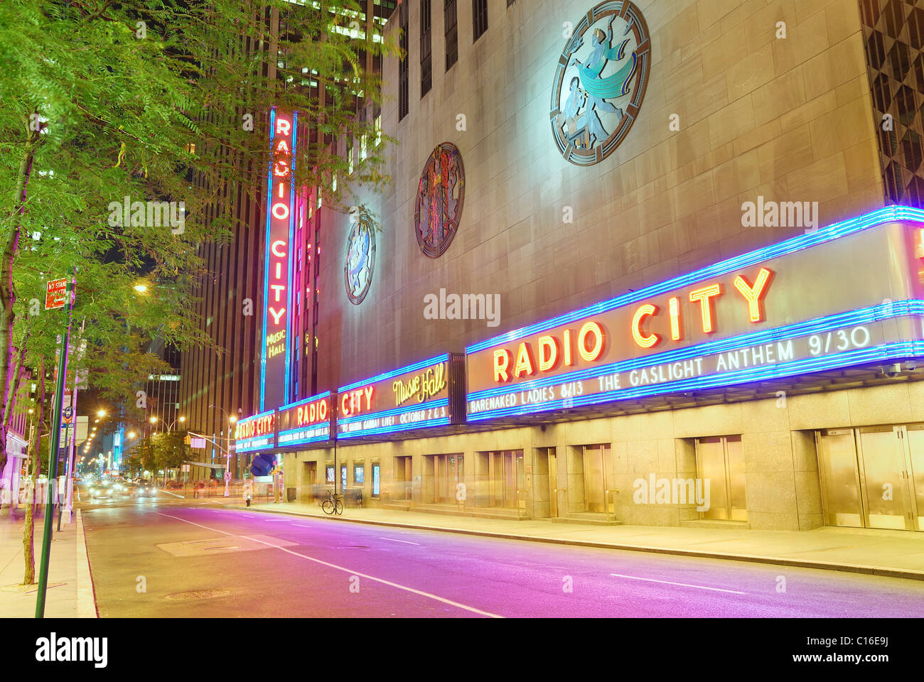 Radio City Music Hall, situé dans le Rockefeller Center de Manhattan, son intérieur a été déclaré un monument de la ville en 1978, la ville de New York Banque D'Images