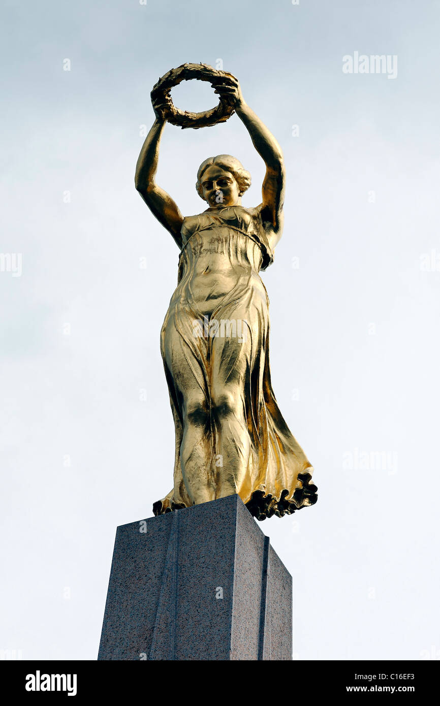 Sculpture d'une femme d'or, Boulevard Roosevelt, Luxembourg, Europe Photo  Stock - Alamy
