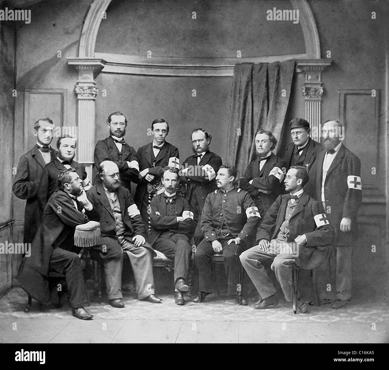 Photographie historique, Rotes Kreuz, Croix Rouge, les paramédics, vers 1880 Banque D'Images