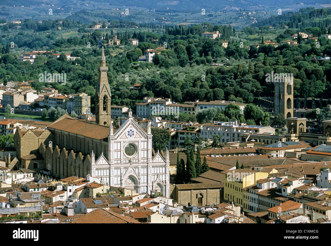 La Basilique Santa Croce, Florence, Florence, Toscane, Italie, Europe Banque D'Images