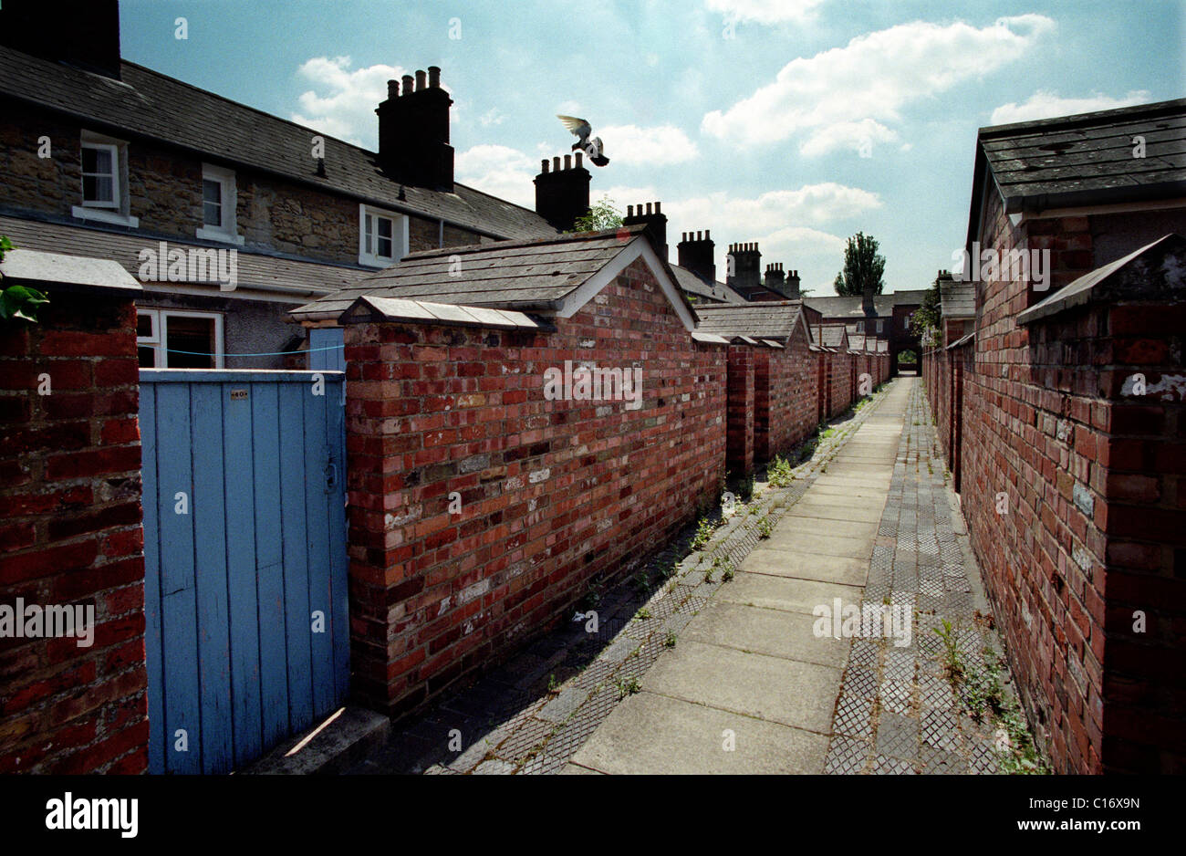 Swindon Grande-bretagne,. Les travailleurs des chemins de fer traditionnels cottages. Banque D'Images