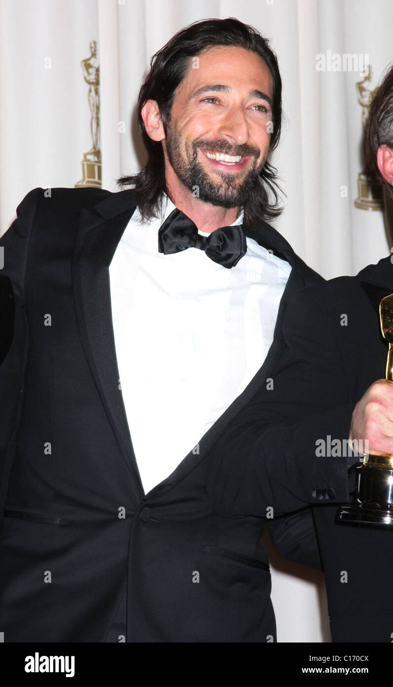 Adrien Brody La 81e annuelle des Academy Awards (Oscars) - Salle de presse au Kodak Theatre de Hollywood, Californie - 22.02.09 Banque D'Images