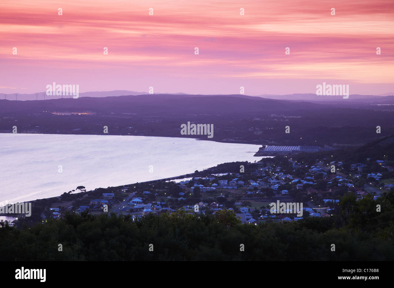 Voir d'Albany au coucher du soleil depuis le Mont Louis, Albany, Australie occidentale, Australie Banque D'Images