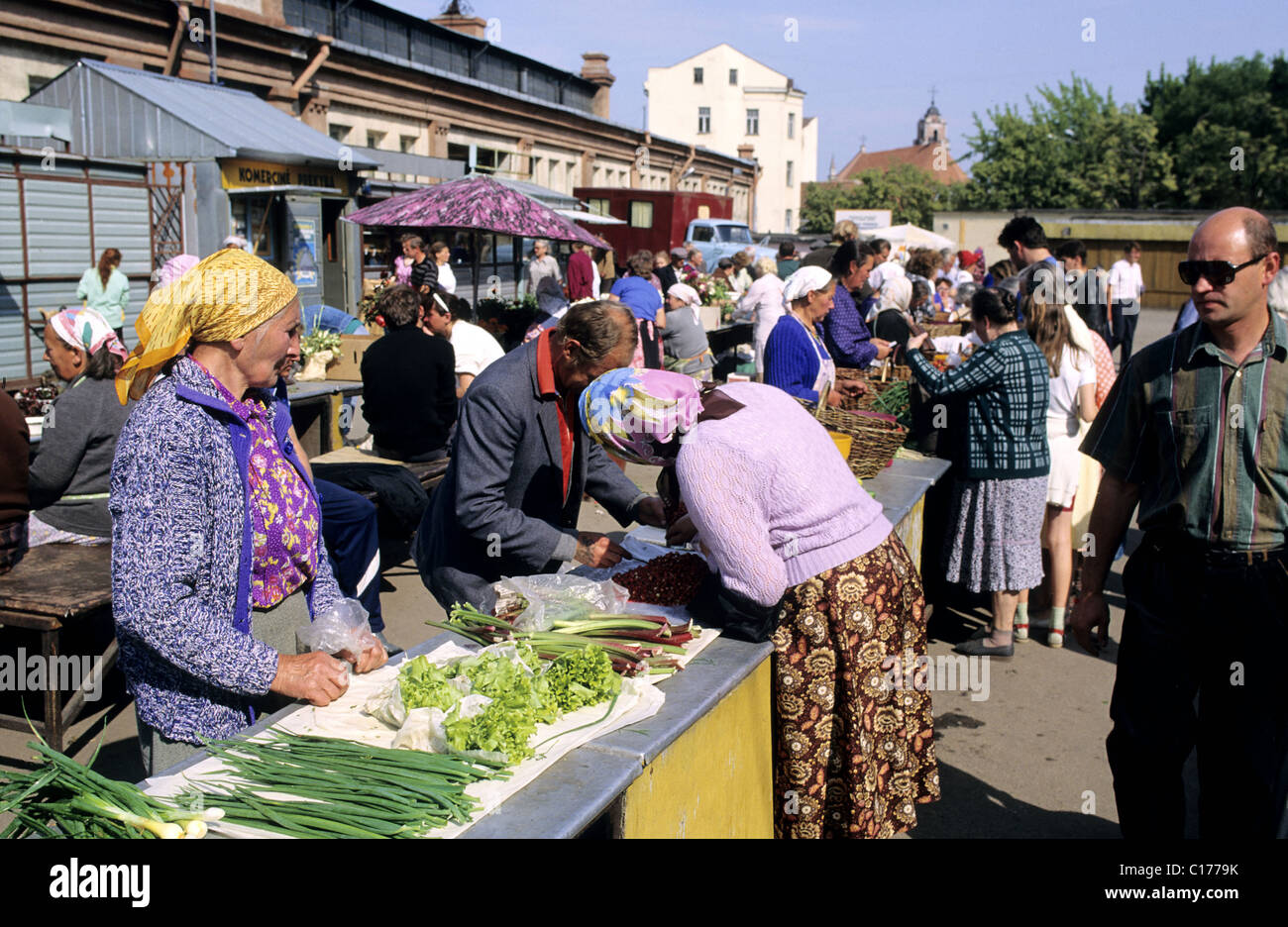 La Lituanie (pays baltes), Vilnius, le marché central Banque D'Images