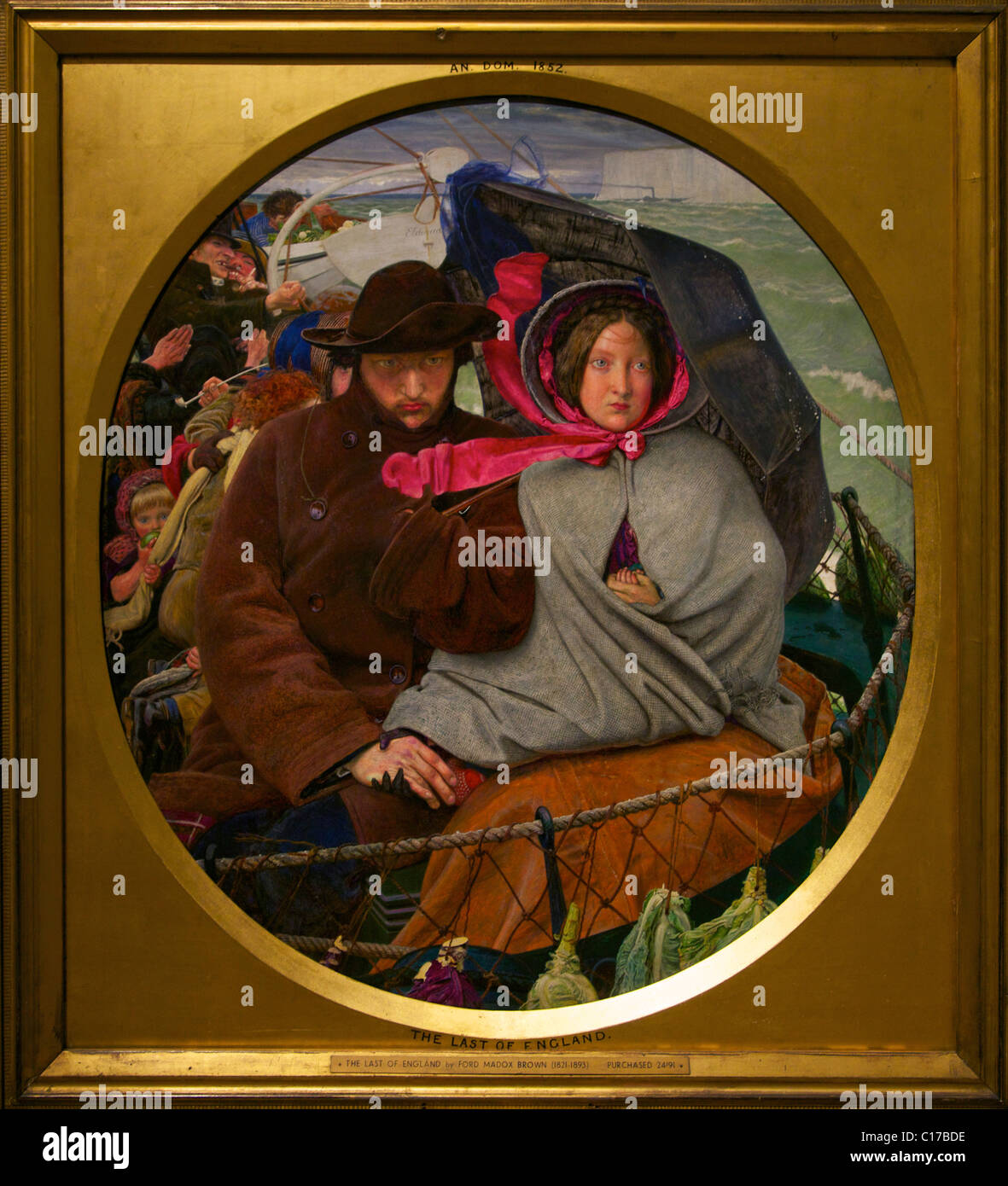 La dernière de l'Angleterre, par Ford Madox Brown, 1855, Birmingham Museum & Art Gallery, England, UK, Royaume-Uni, GO, Grande-Bretagne, Banque D'Images