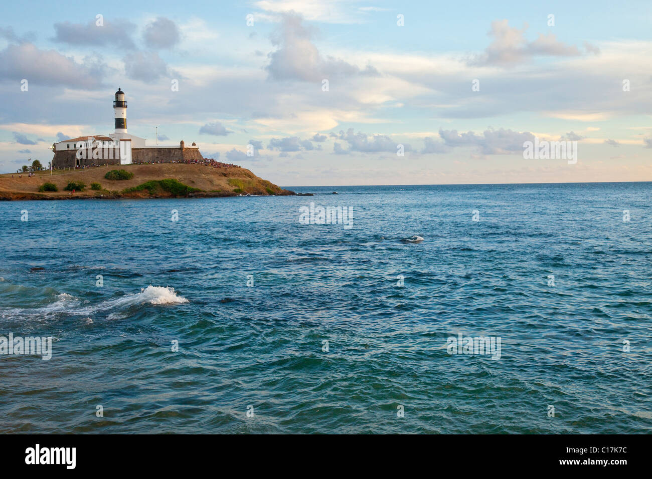 Le Farol de Barra (Phare), Forte de Santo Antonio da Barra, Salvador, Brésil Banque D'Images