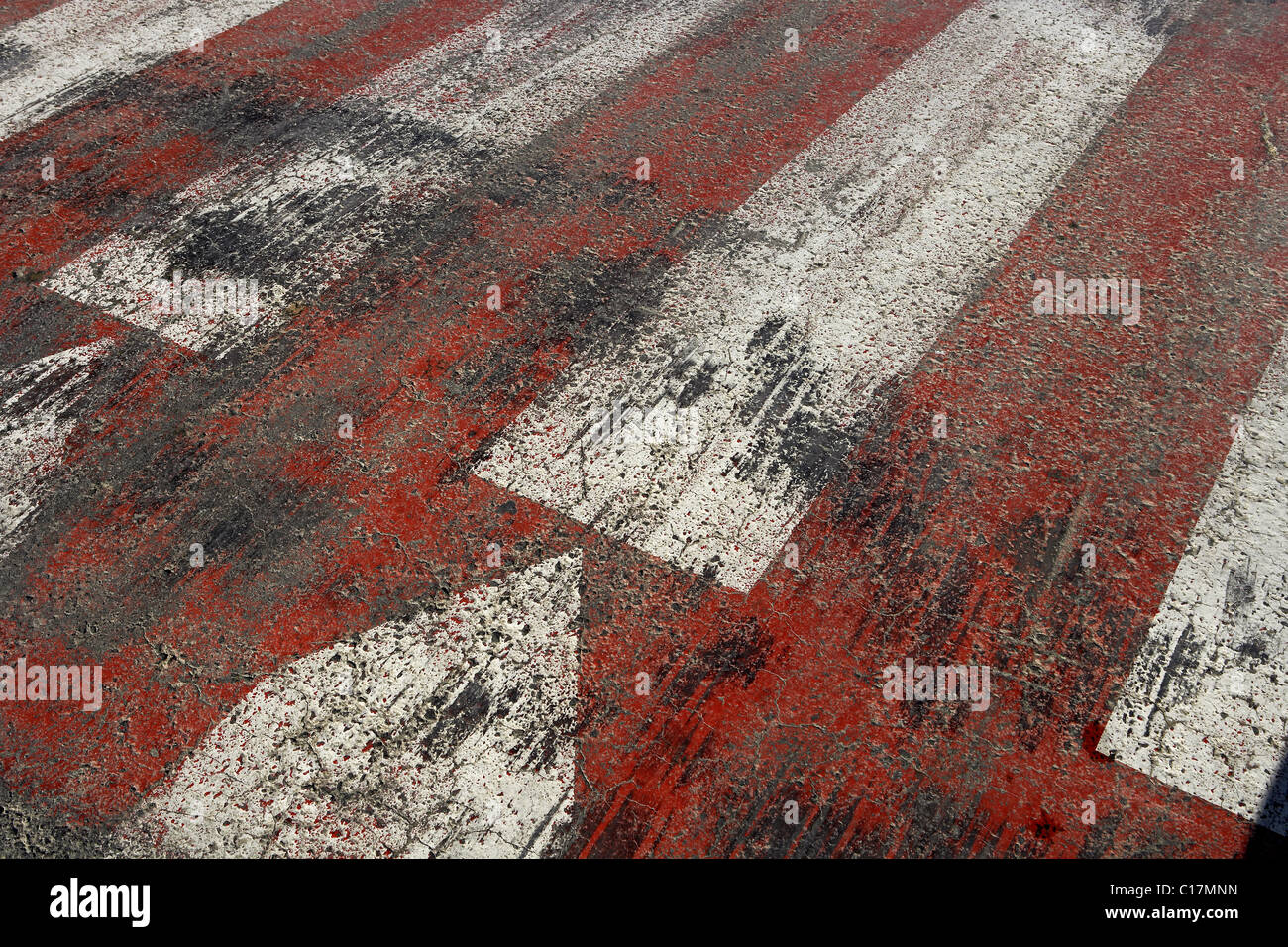 Zebra trafic, signal sur le terrain. L'Espagne. Banque D'Images