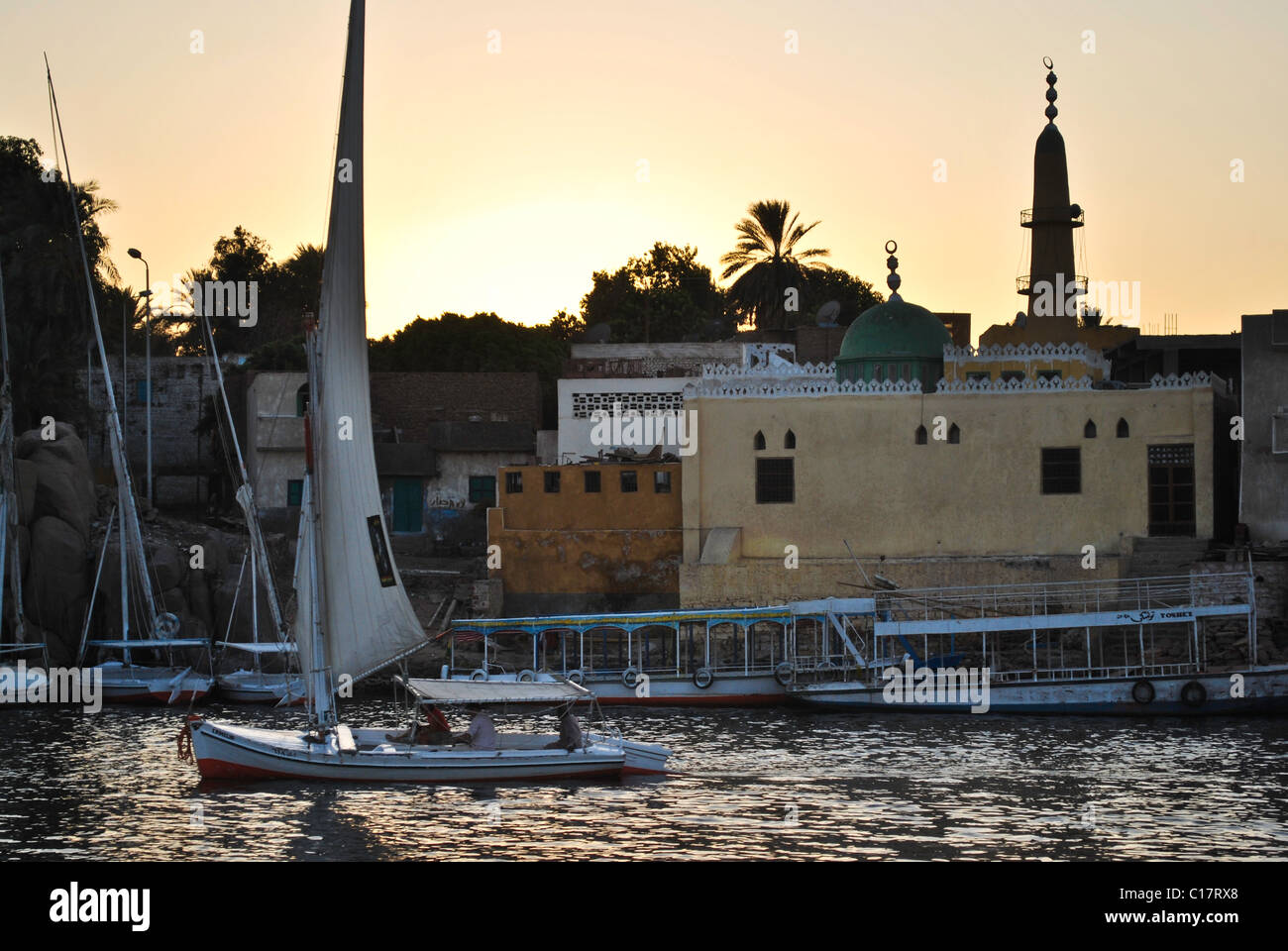 La vie de l'Égypte sur le Nil Banque D'Images