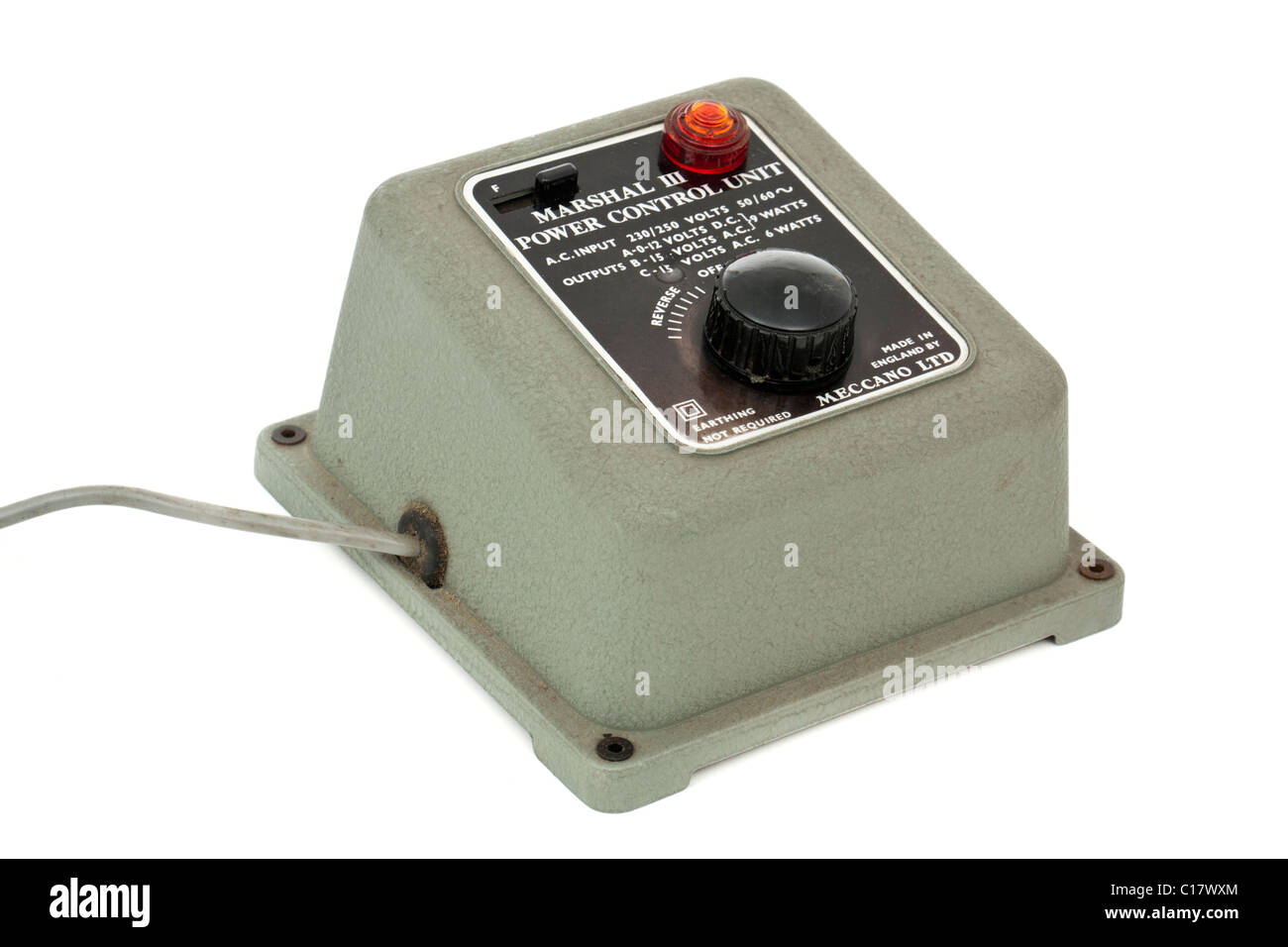 Meccano Vintage III Marshall de l'unité de commande de puissance de modèles réduits de chemin de fer Banque D'Images Meccano Vintage III Marshall de l'unité de commande de puissance de modèles réduits de chemin de fer Banque D'Images