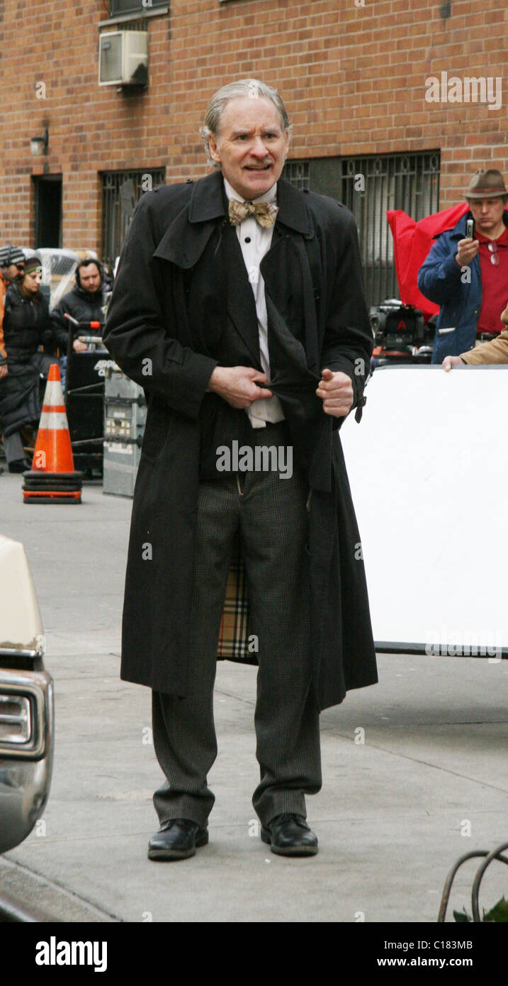 Kevin Kline sur l'ensemble de leur nouveau film 'l'homme'' sur l'emplacement de tir à Manhattan, New York City, USA - 26.02.09 Banque D'Images