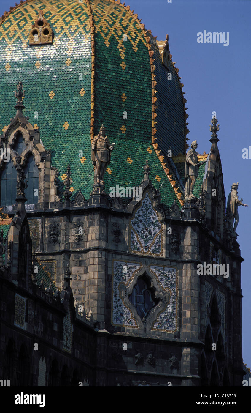 La Hongrie, Budapest (parasite), musée d'Art Appliqué conçu par Ödön Lechner Banque D'Images