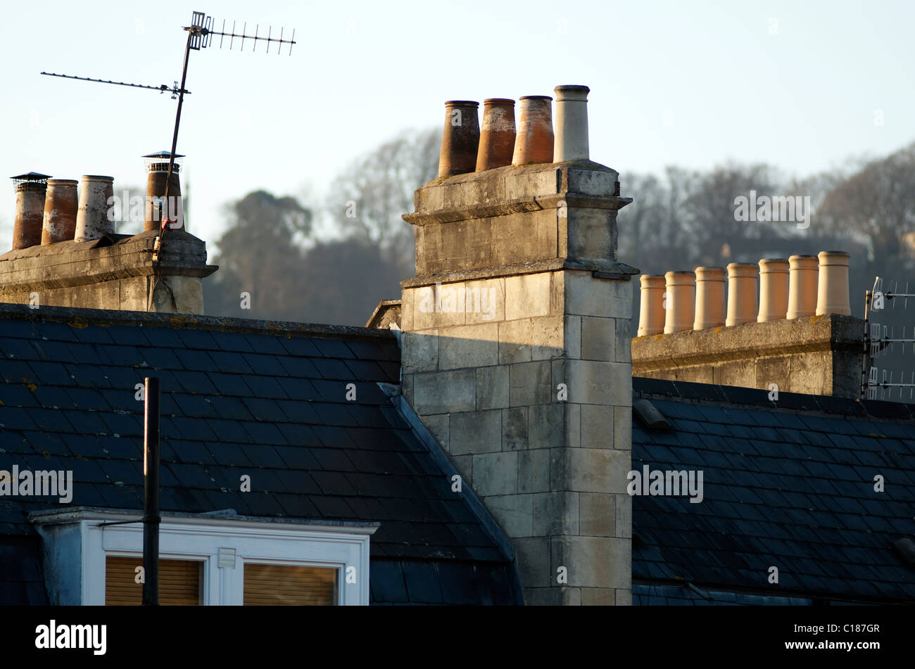 Les toits de la ville de Somerset Bath Angleterre Banque D'Images