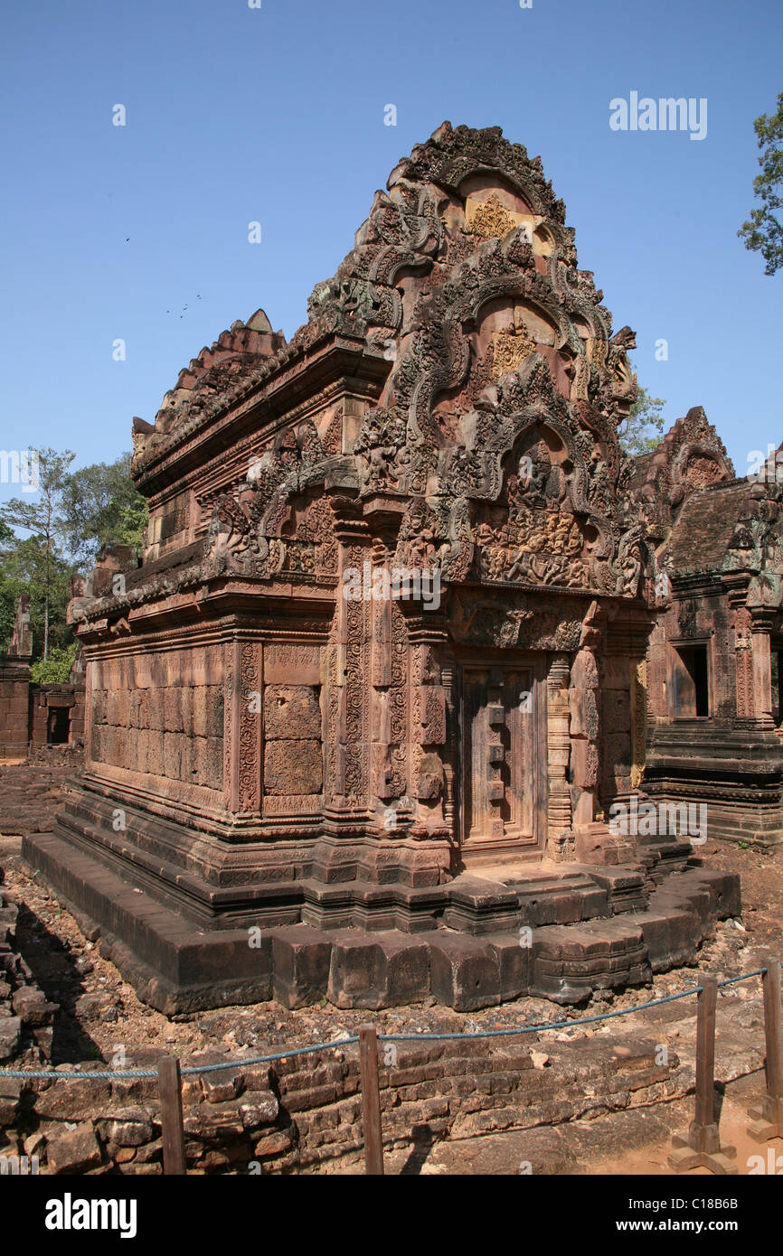 Banteay Srey temple près de Angkor au Cambodge Banque D'Images