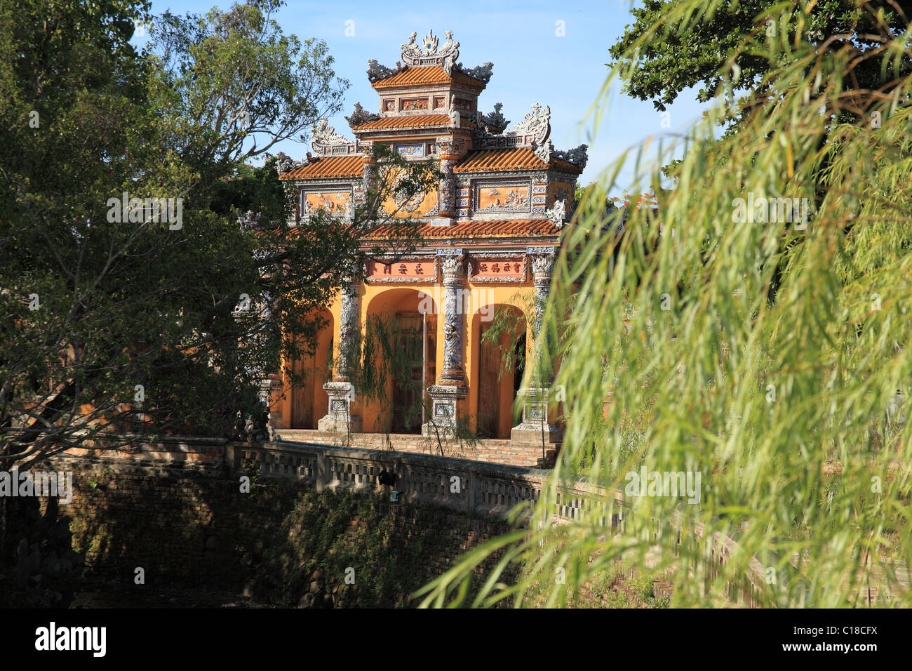 Prises à la citadelle de Hue, Vietnam Banque D'Images