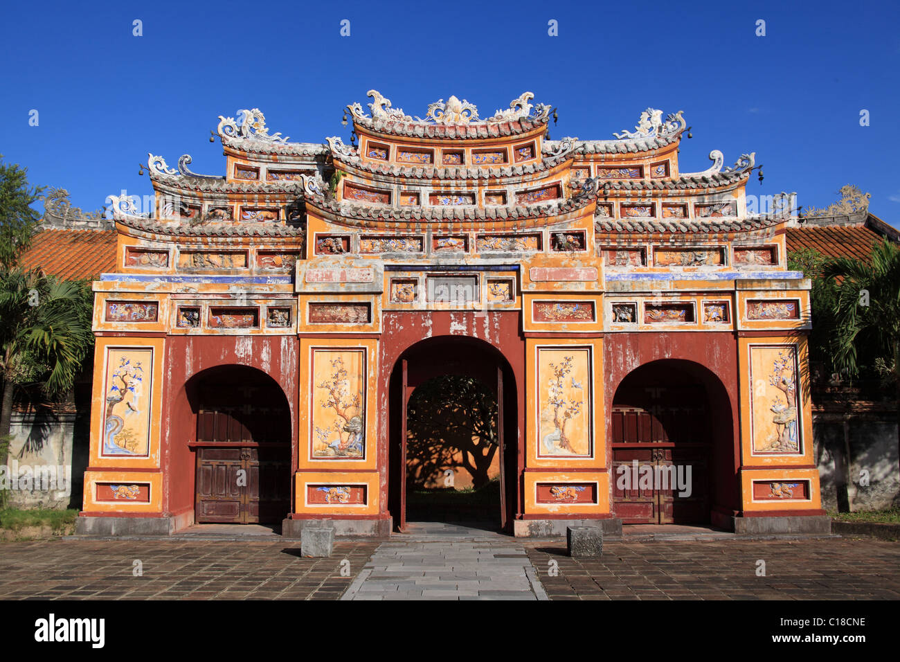 Prises à la citadelle de Hue, Vietnam Le Miế Thế. Banque D'Images