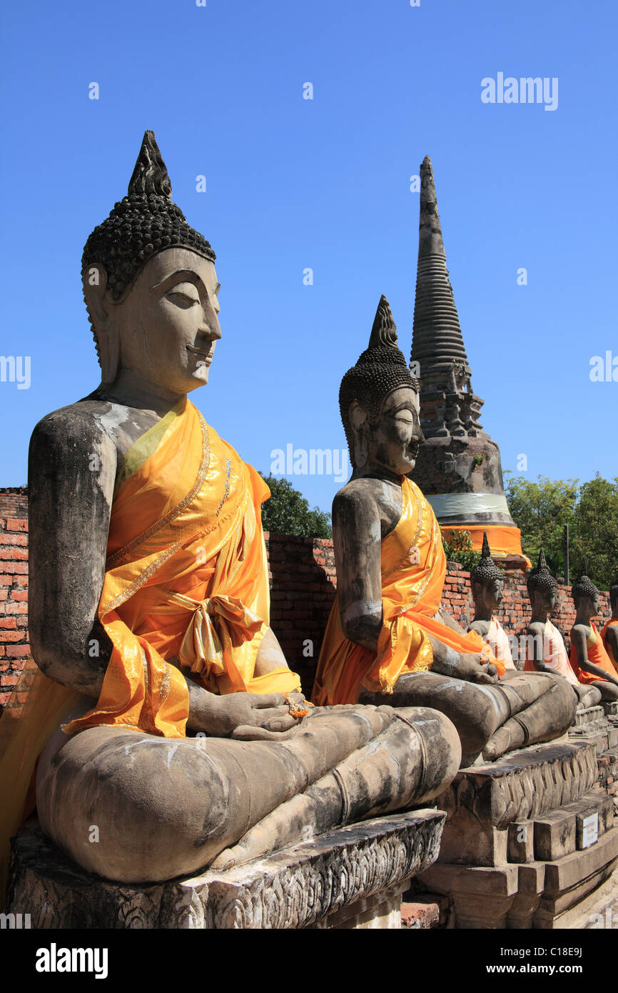 Les Statues de Bouddha à Ayutthaya place près de Bangkok (Tha Banque D'Images
