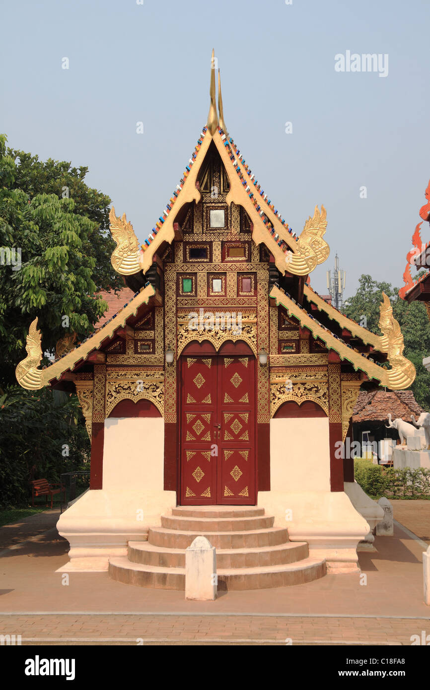 Chiang Mai, Wat Duang Dee, Thaïlande Banque D'Images