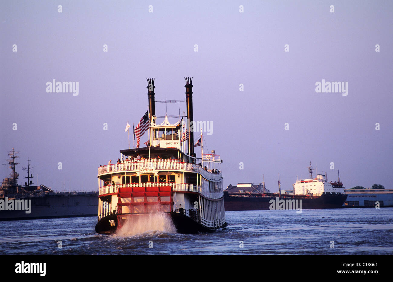 Etats-unis, Louisiane, Nouvelle Orléans, à vapeur sur le fleuve Mississippi (le Natchez) Banque D'Images
