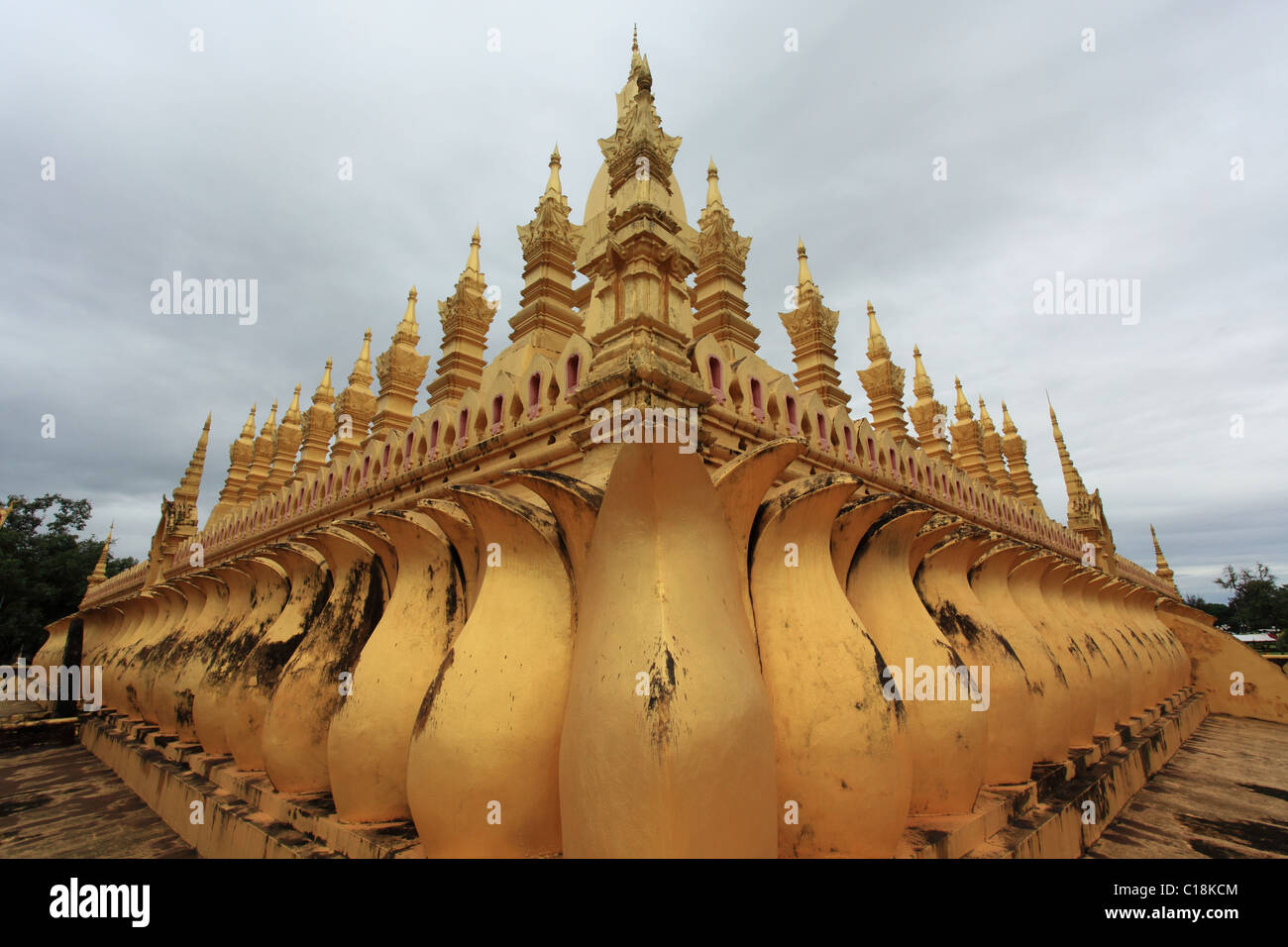 Pha That Luang temple au Laos Banque D'Images