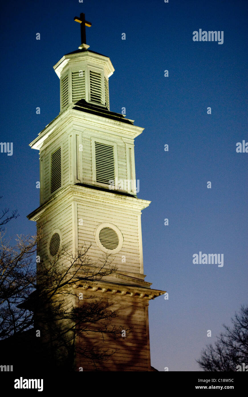 Beffroi de l'Église épiscopale St Johns, vue de Patrick Henry's, "la liberté ou la mort" discours. Banque D'Images