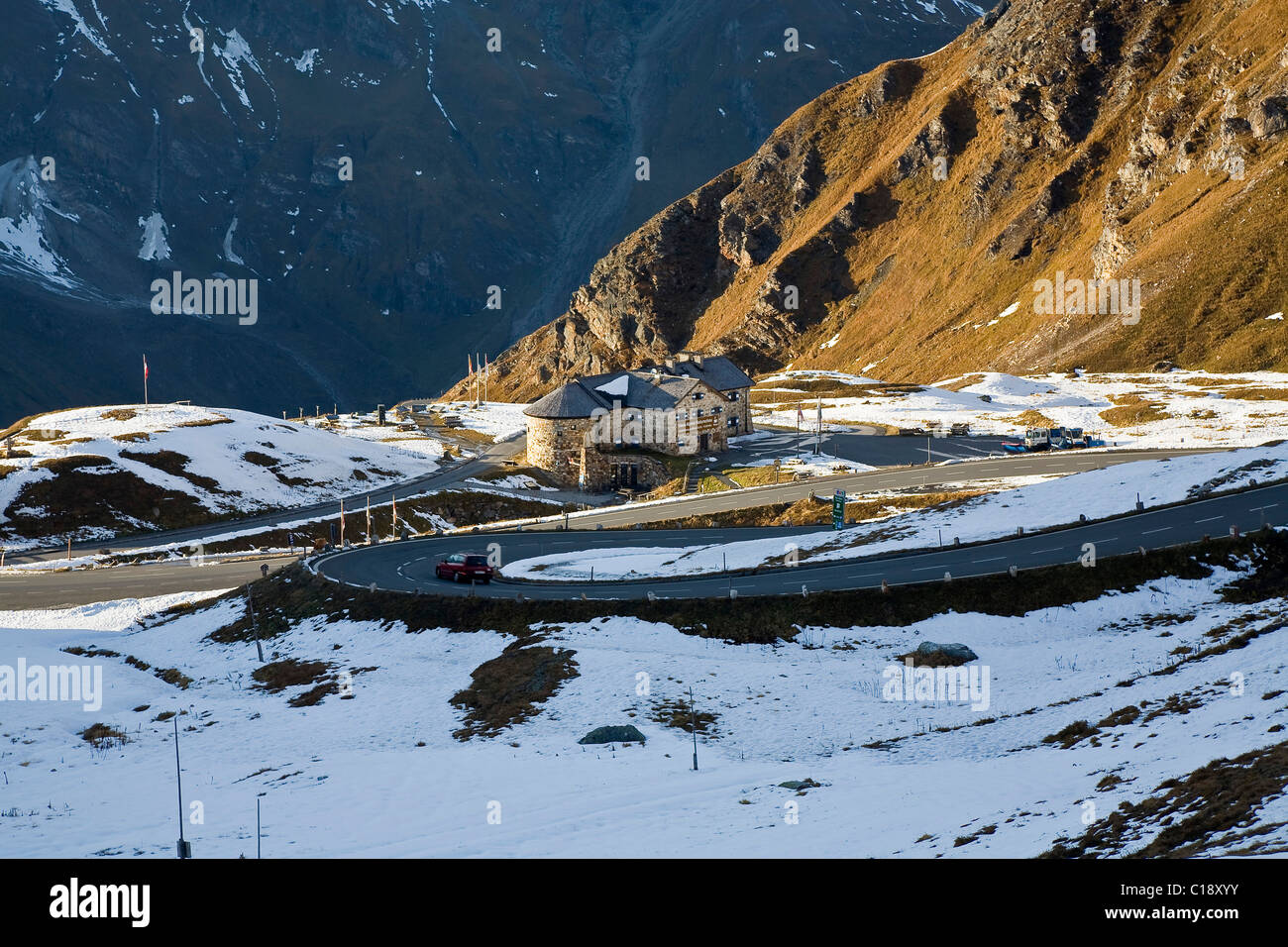 Naturschau Alpine alpine, l'observation de la nature maison sur la Haute Route alpine du Grossglockner, le Parc National du Hohe Tauern, la Carinthie Banque D'Images