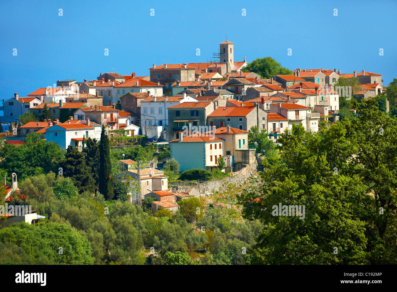 Beli hill town, île de Cres, Croatie Banque D'Images