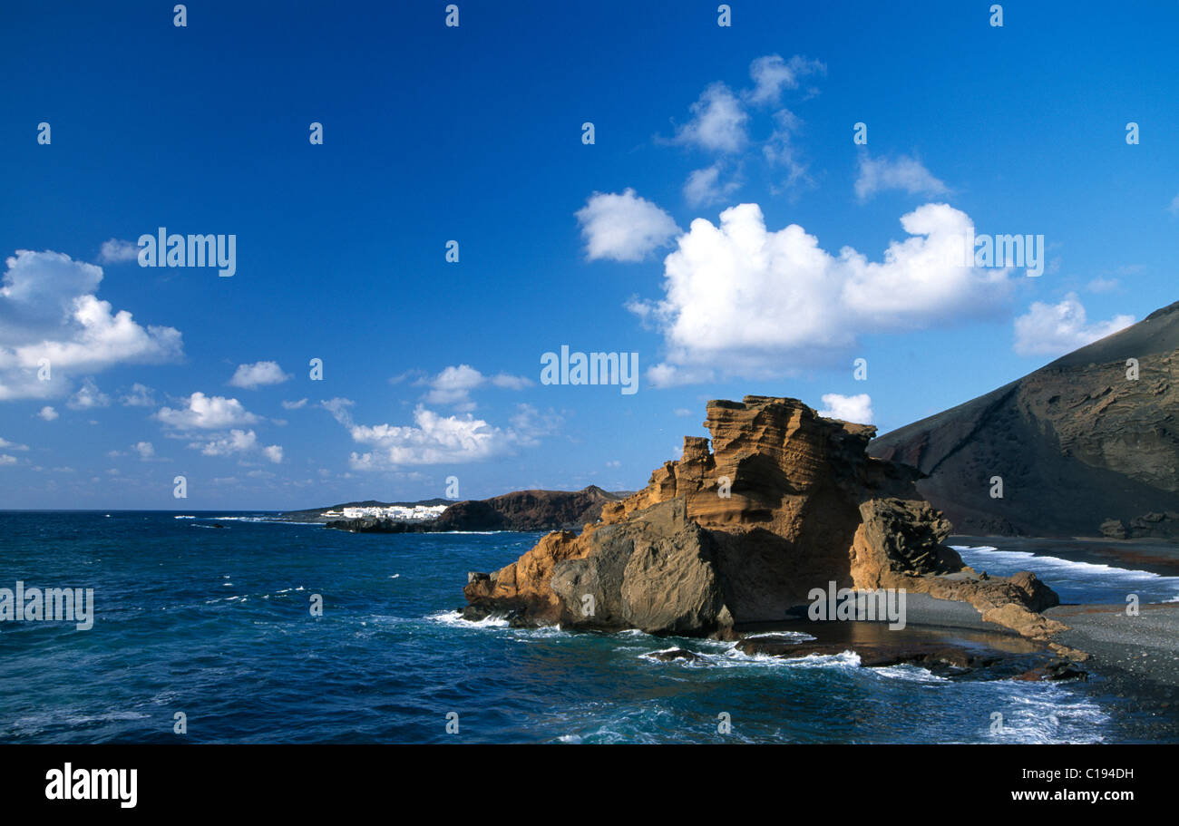 Baie d'El Golfo, Lanzarote, Canary Islands, Spain, Europe Banque D'Images