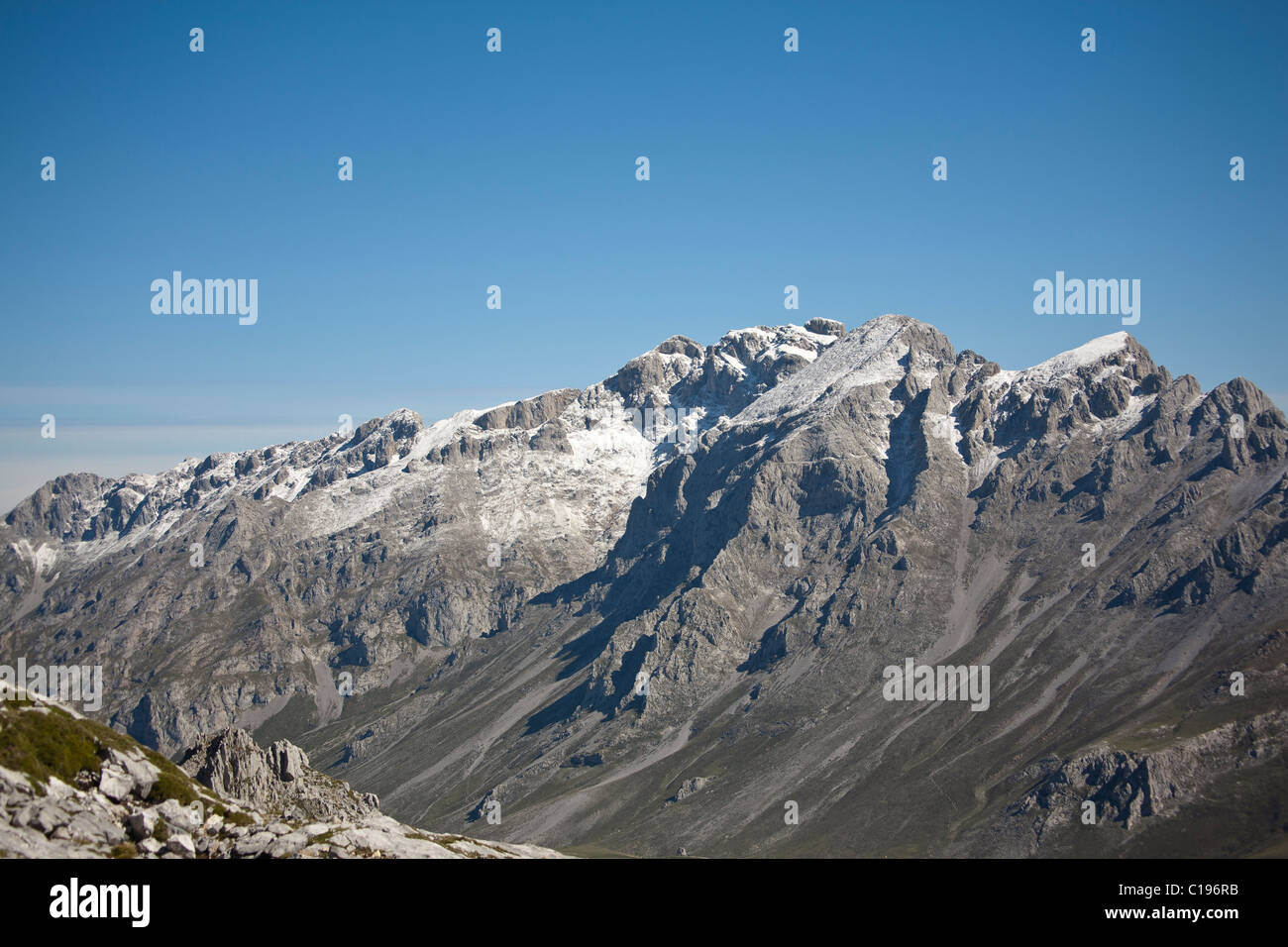 Prao Cortes, montagne dans le Parc National de Picos de Europa, Cantabria, ESPAGNE Banque D'Images