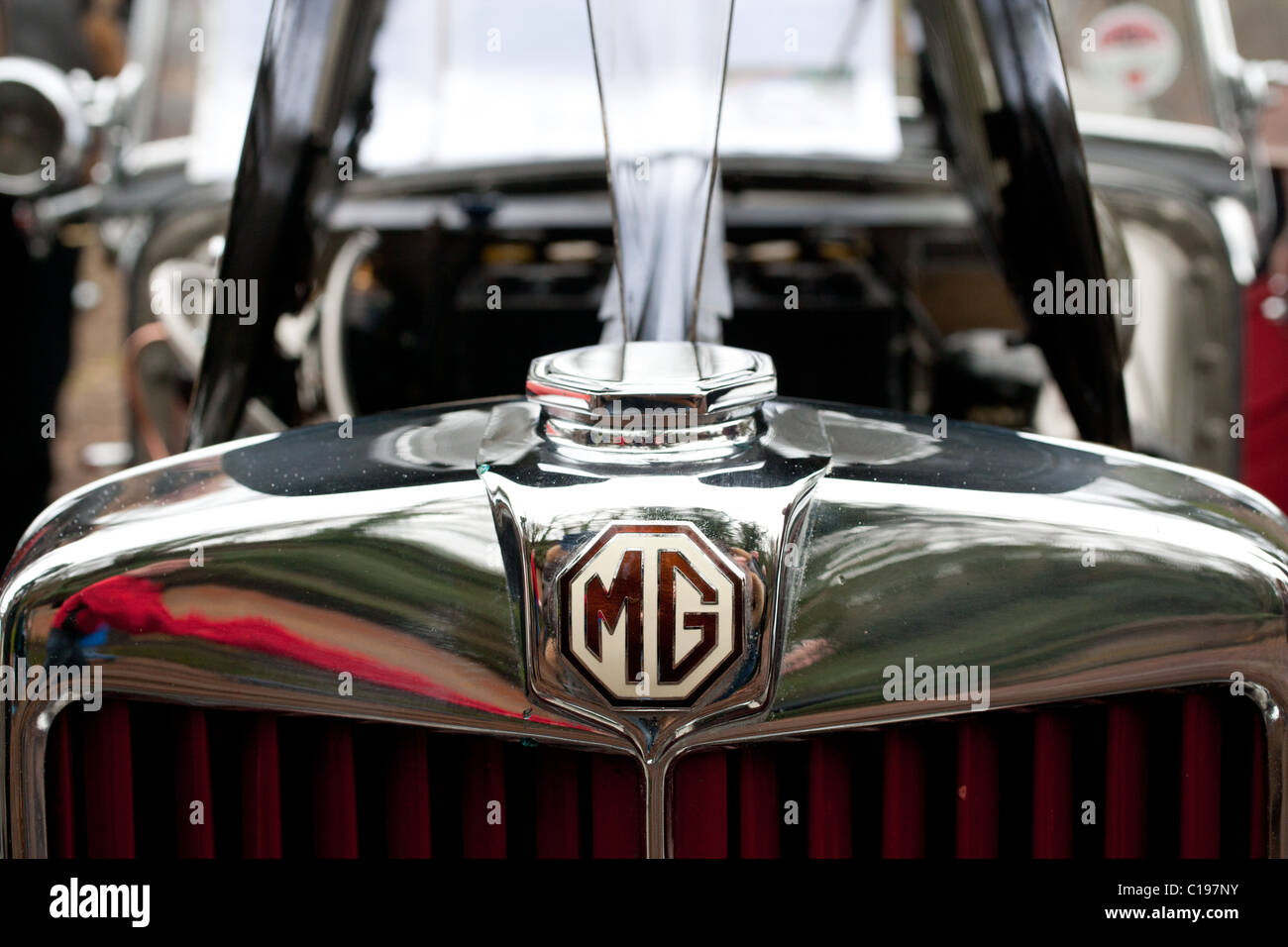 Badge de radiateur Voiture MG Banque D'Images